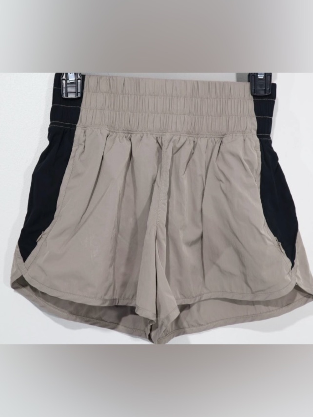 Yogalicious Taupe Elastic-Waist Bailey Short